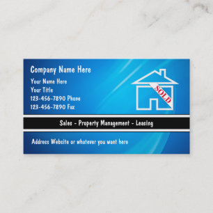 Cartes de visite pour l'immobilier