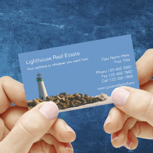 Cartes de visite pour l'immobilier de plage