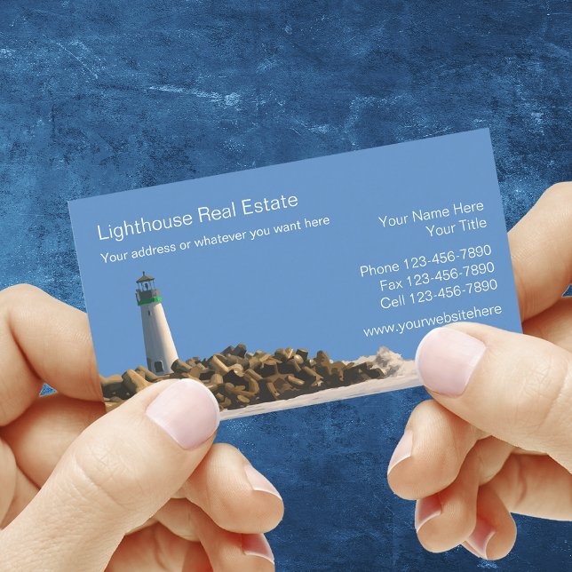 Cartes de visite pour l'immobilier de plage (Créateur téléchargé)