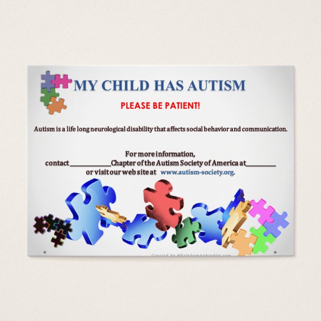 Cartes de visite pour l'intolérant (Devant)