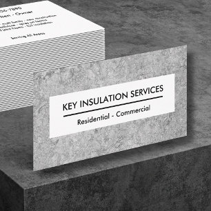 Cartes de visite pour l'isolation