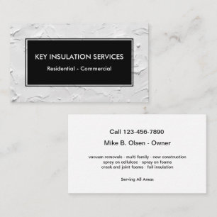 Cartes de visite pour l'isolation de style moderne