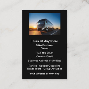 Cartes de visite pour location de bus de tourisme