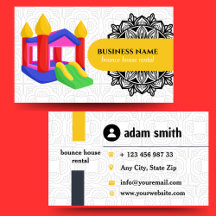 cartes de visite pour location de structures gonfl