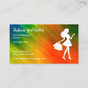 Cartes de visite pour magasin de mode féminine