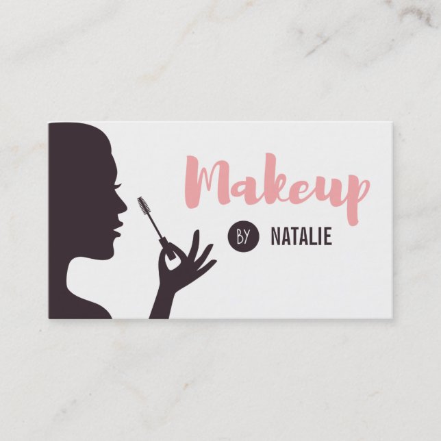 Cartes de visite pour maquilleuse et mascara (Devant)