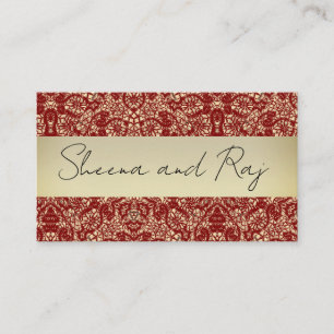 Cartes de visite pour mariage indien
