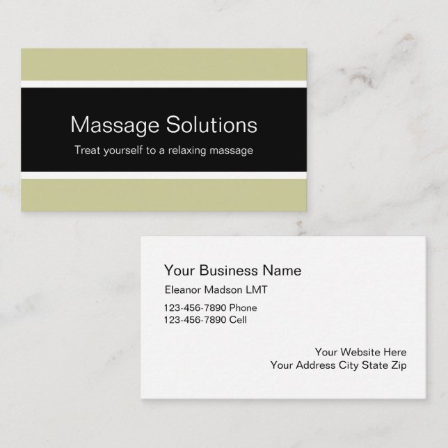Cartes de visite pour massage (Devant / Derrière)