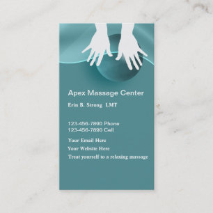 Cartes de visite pour massage