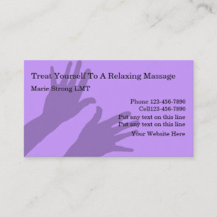 Cartes de visite pour massage