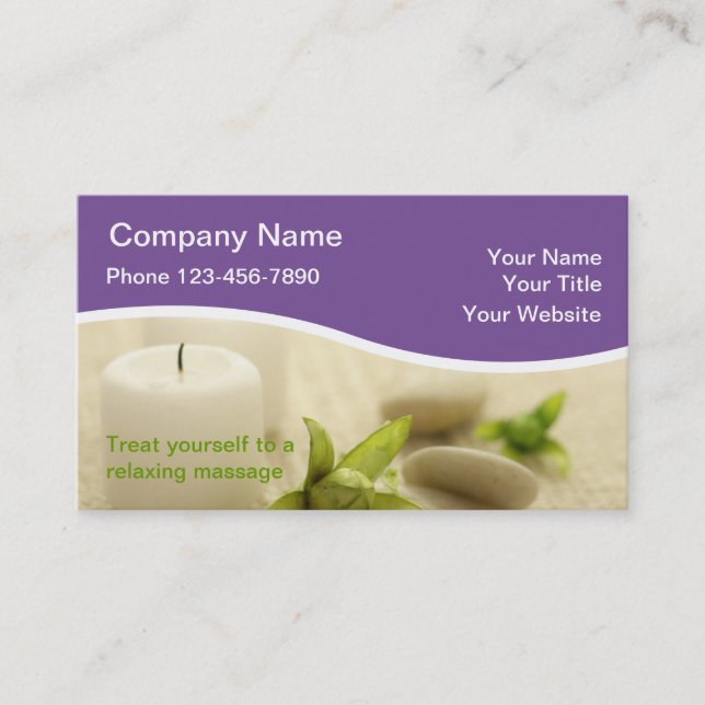 Cartes de visite pour massage (Devant)