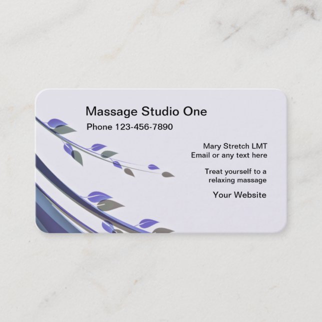Cartes de visite pour massage (Devant)