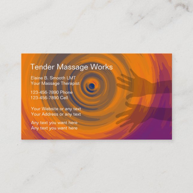Cartes de visite pour massage (Devant)