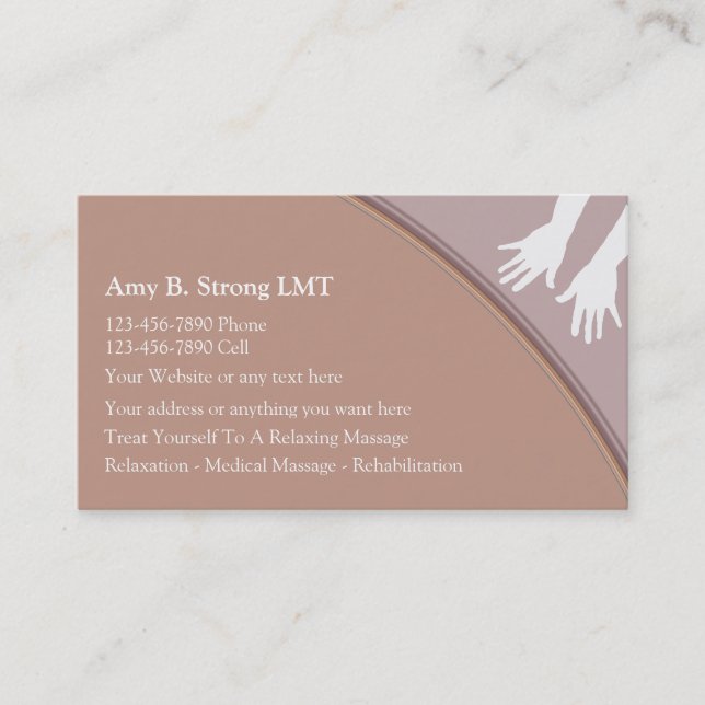 Cartes de visite pour massage (Devant)