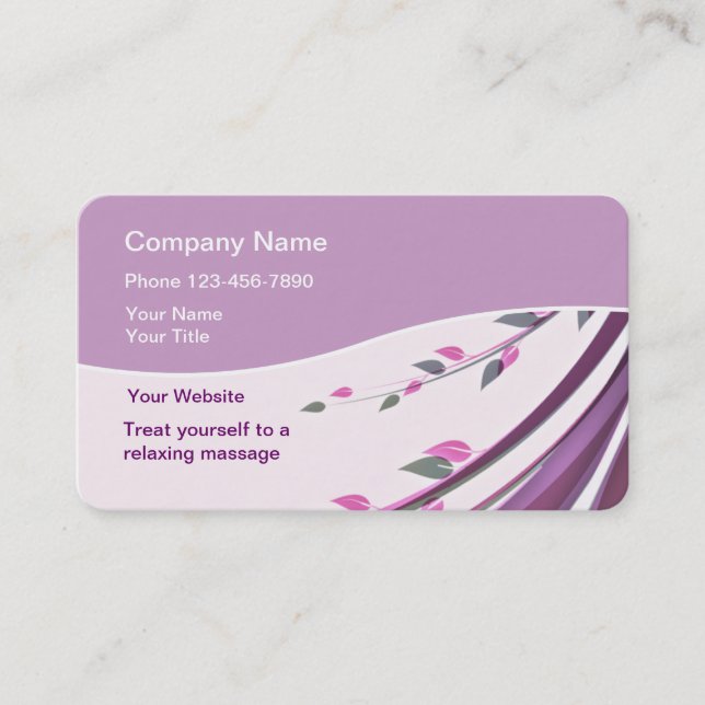 Cartes de visite pour massage (Devant)