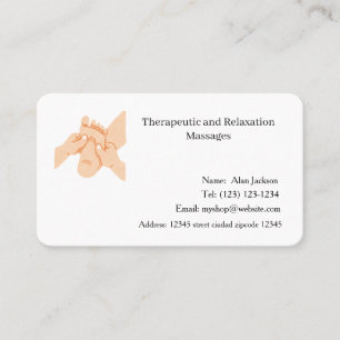 Cartes de visite pour Massages thérapeutiques et d