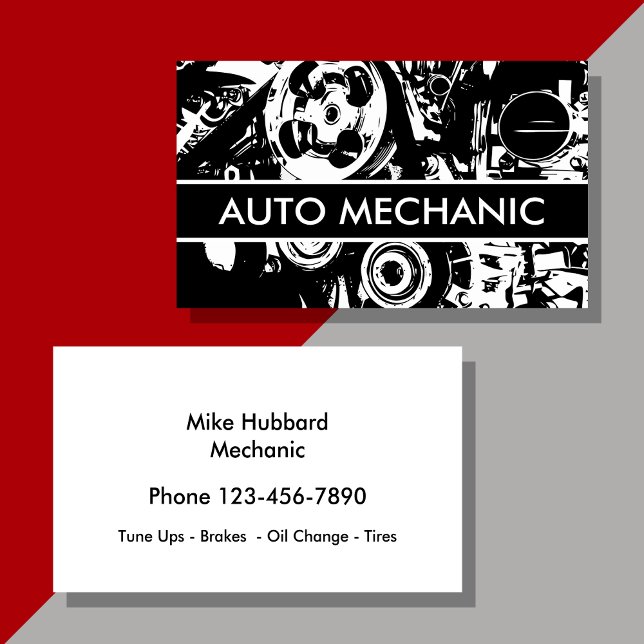 Cartes de visite pour mécanicien automobile Design (Créateur téléchargé)