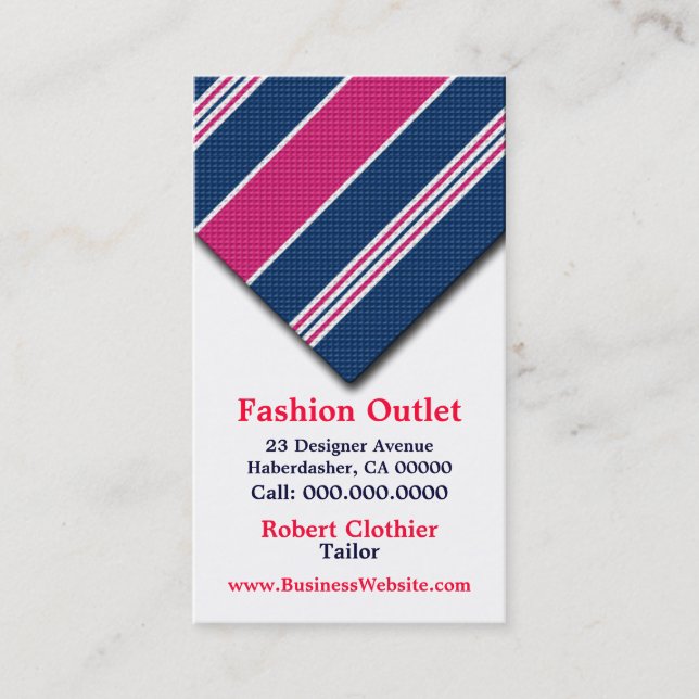 cartes de visite Pour Mode Homme Clothier (Devant)