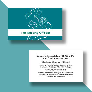 Cartes de visite pour officiant de mariage