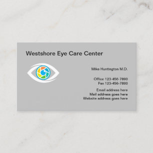 Cartes de visite pour ophtalmologue médecin des ye