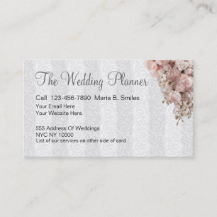Cartes de visite pour organisateur de mariage