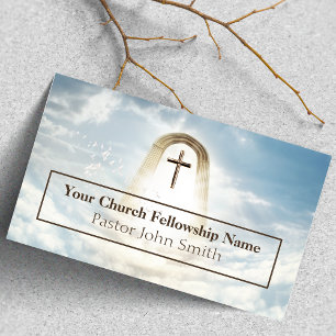 Cartes de visite pour pasteur d'église en or à Arc