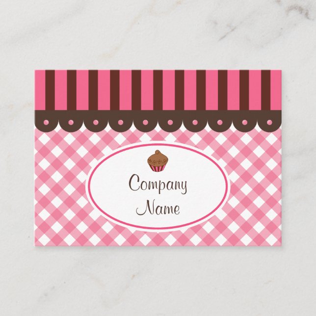Cartes de visite pour pâtisserie de Cupcakes (Devant)