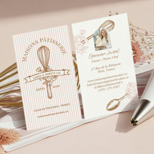 Cartes de visite pour pâtissiers avec des gâteaux