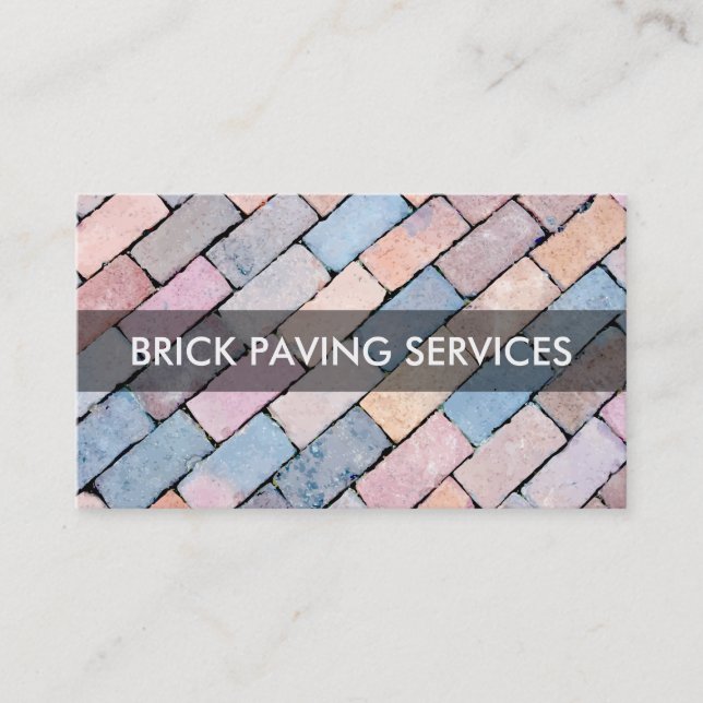 Cartes de visite pour pavage de briques (Devant)