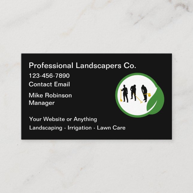 Cartes de visite pour paysagiste professionnel (Devant)