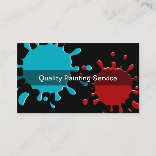 Cartes de visite pour peintre (Devant)