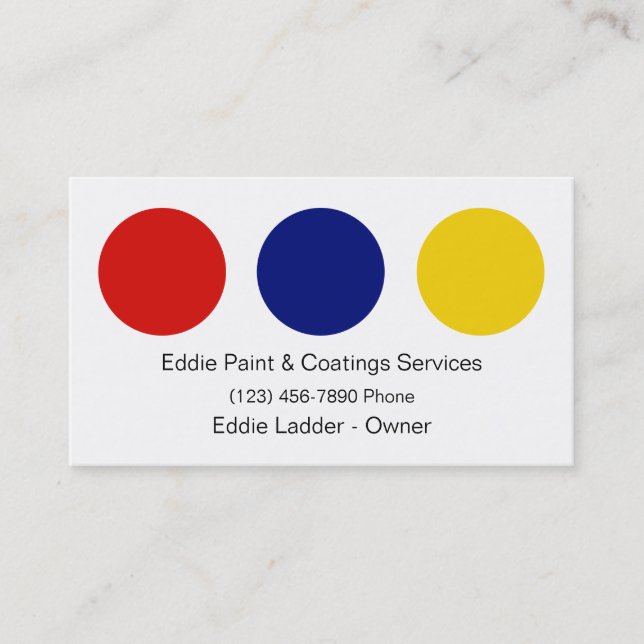 Cartes de visite pour peintre (Devant)