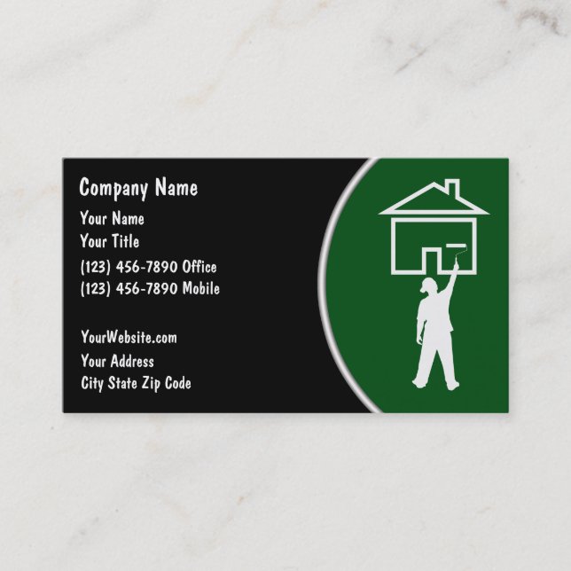 Cartes de visite pour peintre en bâtiment (Devant)