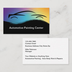 Cartes de visite pour peinture automobile et colli