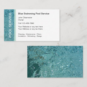 Cartes de visite pour piscine