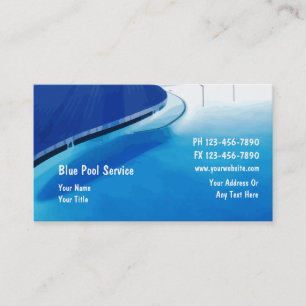 Cartes de visite pour piscine