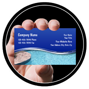 Cartes de visite pour piscine
