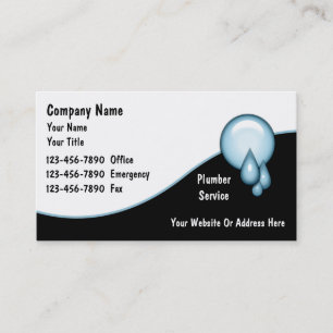 Cartes de visite pour plomberie