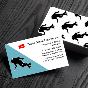 Cartes de visite pour plongée en scaphandre