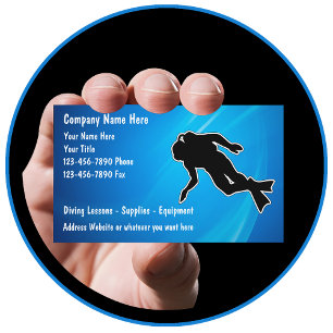 Cartes de visite pour plongée en scaphandre