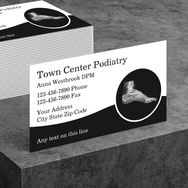 Cartes de visite pour podologue pied et cheville (Créateur téléchargé)
