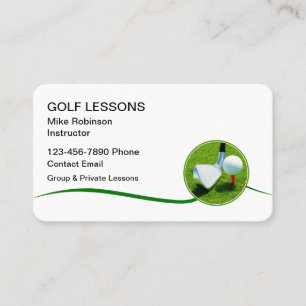 Cartes de visite pour professeur de golf