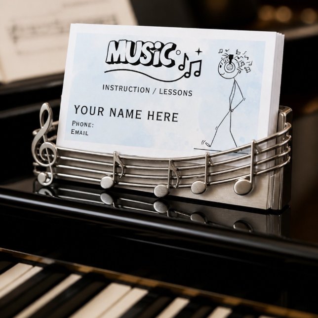 Cartes de visite pour professeur de musique (Créateur téléchargé)