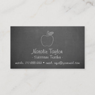 Cartes de visite pour professeur suppléant avec ta