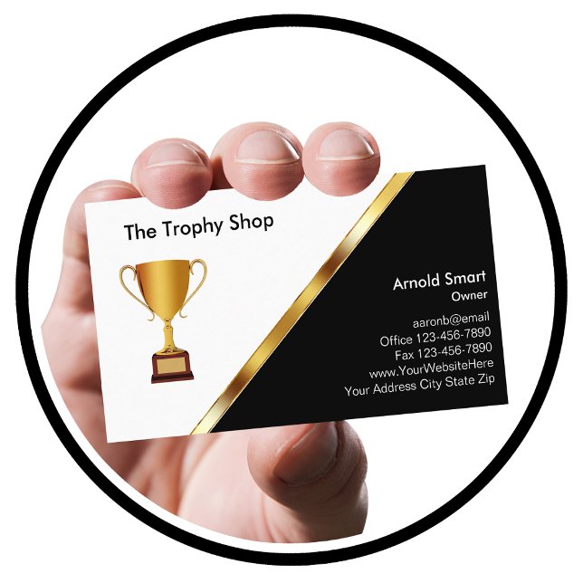 Cartes de visite pour récompenses de trophée (Créateur téléchargé)