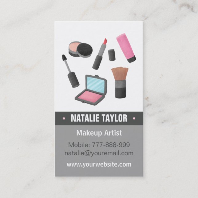 Cartes de visite pour relooking de maquillage de m (Devant)