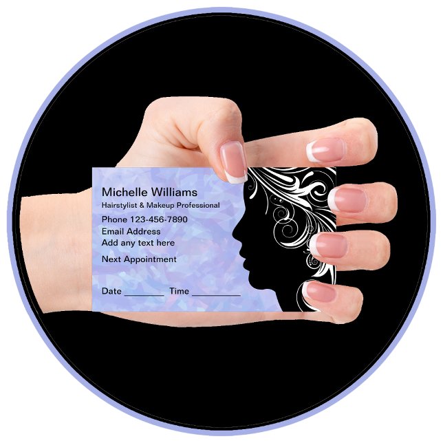 Cartes de visite pour rendez-vous de maquillage ca (Créateur téléchargé)