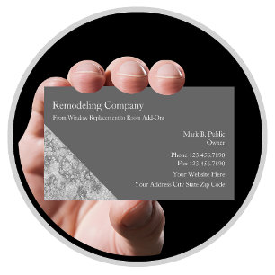 Cartes de visite pour rénovation