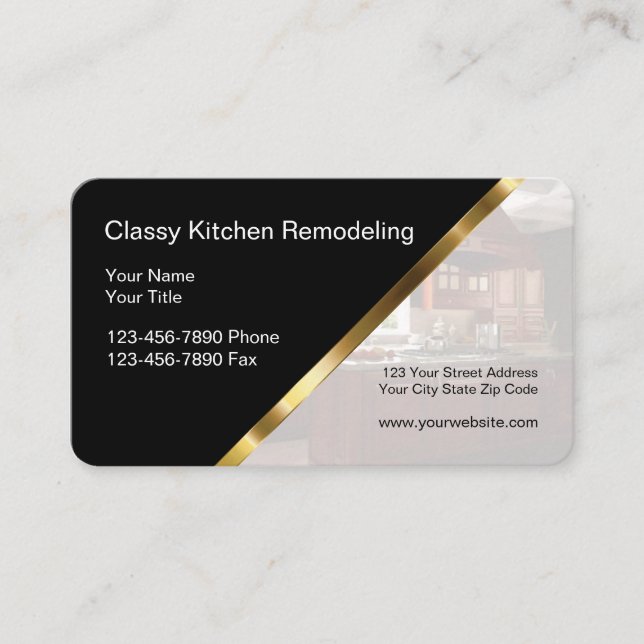 Cartes de visite pour rénovation de cuisine et sal (Devant)