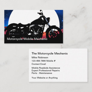 Cartes de visite pour réparateur moto mobile